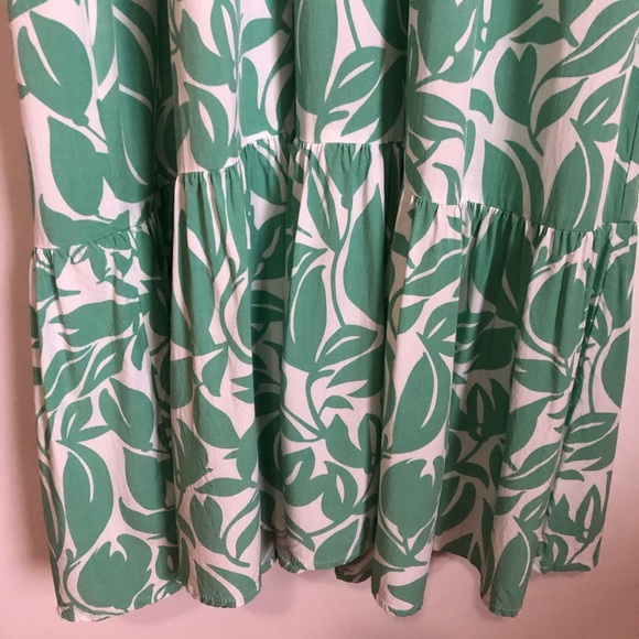 Spiaggia Dolce Gorgeous Green Dress with White Print in Large - Picture 8 of 8